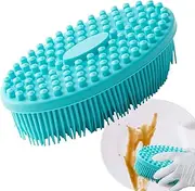 Vegetable Cleaning Brush | Silicone Fruit Scrubber,Double-Head Silicone Washing Tool Hard and Soft Side Anti-Scratch for Pan Pot Oven
