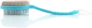 LEORX Pumice Stone Foot Scrub Brush With Plastic Handle (Random Color)