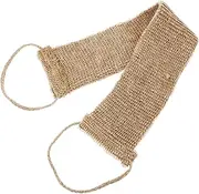 Beaupretty Body Scrubber Long Handle Natural Jute Back Washer Shower Brush for Women Men Dry Brushing for Bath Routine