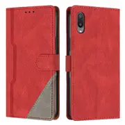 Clasp Case with Flip Wallet Stand Function Cover for Samsung A02 M02 - Red