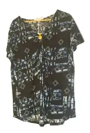 Comfy Size S Taking Shape Virtuelle Soft 100% Cotton Slub Shibori Top BNWT