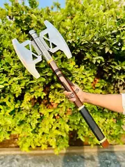 Hand Forged Axe Gimli Axe Breautiul Double edge Blade Axe with Leather cover