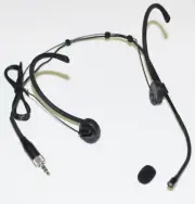 Headset Mic Headworn Microphone Foldable earhook for Sennheiser Wireless Black