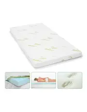 [Living Today] Memory Foam Mattress Topper with Bamboo in White