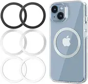KALAPOP Metal Rings 6PCS,Ultra-Thin(0.4mm) for MagSafe Sticker,Magnetic Adapter,Phone Cases & Wireless Charger,Compatible with iPhone 16/15/14/13/12,Galaxy S24/S23/S22/Kindle,for Mag Safe Accessories