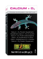 Calcium + D3 90 gram Powder Supplement for Reptiles by Exo Terra