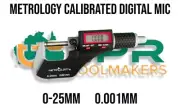 Digital Outside Micrometer (Metrology Calibrated) - [0-25mm/0.001mm] [0-1"/.000