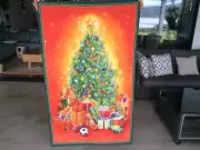 Handmade patchwork quilt. Christmas tree panel (#223)
