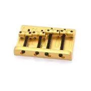 KD By AxLabs Vintage Style Bass Bridge - 5-Screw, 4-String - Satin Gold