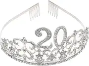 [FRCOLOR] Luxury Birthday Crown Rhinestone Tiara for Birthday Party Shiny Appearance