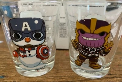 FUNKO MARVEL COLLECTOR CORPS HOLIDAY THANOS CAPTAIN AMERICA TOOTHPICK HOLDERS