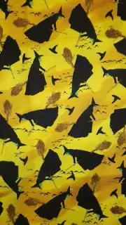 WIZARD OF OZ FABRIC MATERIAL QUILTING TREASURES WITCH on yellow fat quart
