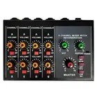 Mix-428 Mini Mixer Durable Mono/stereo Switch Metal Shell Mini Mixer Easy Use