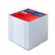 Herlitz 9x9x9cm Transparent Cube Note Box with White Sheets