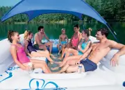 Bestway Tropical Breeze II Inflatable 6-Person Floating Island Lounge Raft