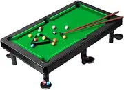 Hellery Billiards Game Mini Tabletop Pool Set,Portable Desktop Snooker Game Balls for Nursery Travel Kids Adults Table Friends Desk