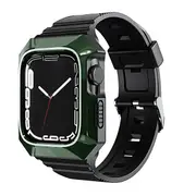 ZUSLAB Apple Watch Band for 9/8/7 41mm- 6/SE/5/4/3/2 40mm 38mm Rugged Case with TPU Strap Military Protective Tough Cover Bumper - Green