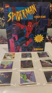 1995 Panini Spider-Man Sticker Album With Complete Sticker Set (Ships With DHL)