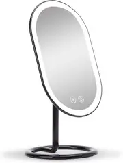 LED Makeup Mirror 3 Dimmable Light Settings Cordless Rechargeable Tabletop Vanity