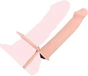 Strap On 10 Mode Dildo Vibrator Penis Vibrator with Cock Ring Delay Anus Plug Massager for Male Female Couples Adult Sex Toy