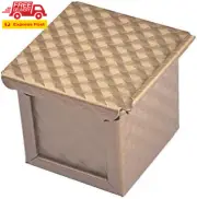 Mini Pullman Loaf Pan, Square Toasted Bread Baking Pan, Wavy Bread Toast Mold wi