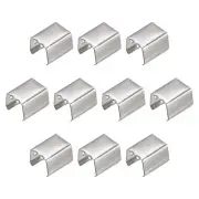 Fold Over Crimp Caps, 200Pcs 12 x 9mm Ribbon End Clasp Tips, White Nickel
