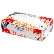 Sofeel Vinyl Gloves, Recyclable, 5.0g, Low Powder, Large, Blue, HACCP Grade, 100/Box, 1000/Carton