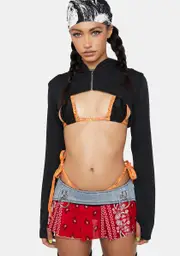 [Junker] Hooded Long Sleeve Shrug