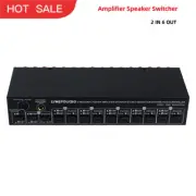 LINEPAUDIO 2 IN 6 OUT Amplifier Speaker Switcher Selector w/ 6.35mm Jack