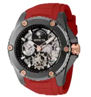 Invicta Akula Automatic Men's 51mm Dual Time Skeleton Dial Gunmetal Watch 42768