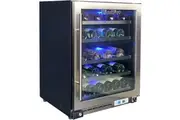 Schmick Under Bench Glass Door Dual Zone Wine Fridge Triple Glazed - Model JC132D
