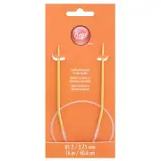Boye 16-Inch Aluminum Circular Knitting Needles, Size 2