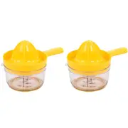 2x Progressive Countertop Twist & Juice 300ml Manual Juicer Lemon Extractor YLW