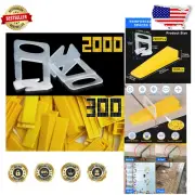 Durable PVC Tile Spacer Clips (2000 pcs) & Wedges (300 pcs) - Pro Installation