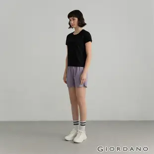 GIORDANO 女裝3M內抽繩運動短褲 - 87 紫灰