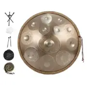 440hz 432hz 12 10 9 Notes d Minor Steel Tongue Carve Golden Handpan Drum