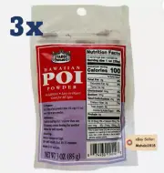 Taro Brand Hawaiian Poi Powder 3 Oz Pack Makes 4.5 oz From Hawaiian Taro (3 bag)