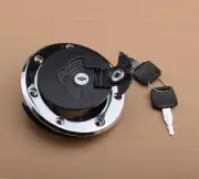 Chrome Fuel Gas Cap cover key For Kawasaki Ninja 250R 1000R 750R ZX6R ZX9R