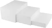 FytStycale 3Pcs Buffet Riser Acrylic Cube Display Riser Food Riser Cake Stand for Jewelry Cupcake Candy Food Figurines Show, White