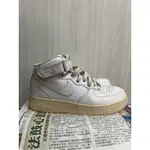 ［公主皮箱-二手］鞋底NG泛黃 耐吉NIKE AIR FORCE 白色中筒 女鞋