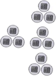 Mikinona 12 Pcs Electronic Clock Ram Mechanical Stick Digital Clock for Car Accesorios para Auto Scooter Automatic Motorcycle Tabletop Clock Timer Clock Flip Motorhome Kit Movement White