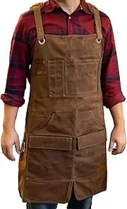 Oriole Tools 16oz Heavy Duty Waxed Canvas Work Apron - Rugged & Water-Resistant, for all Tough Jobs