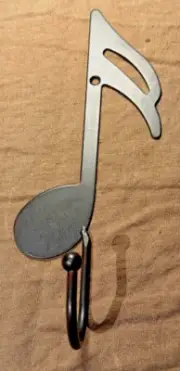 Black Metal 16th Note Wall Hook