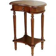 Side Table Solid Wood Side Table, 2-Tier End Table with Storage Shelf and Drawer, Narrow Nightstand Bedside Table for Small Spaces, Bedroom, Living Room, Entryway, Farmhouse End Tables Living Room
