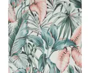 Graham & Brown Sublime Leaves Exotique Wallpaper Grey/Pink