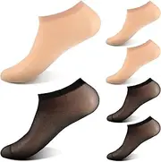 [Janmercy] 200 Pieces Disposable Try on Socks Foot Socks Nylon Socks Disposable Slip on Socks for Guest Women Men