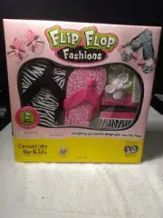 Creativity for Kids flip flop fashions 2 pair design your own flip flops new