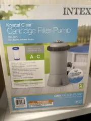 Intex Krystal Clear 530 GPH Above Ground Cartridge Filter Pump 28603EG Pool