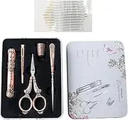Vintage Sewing Kit | 6-Piece Small Vintage Scissors for Embroidery Fabric - European Antique Vintage Sewing Kit Handcraft DIY Tools for Embroidery and Craft Artwork Borato