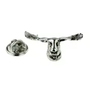 Moose Head Design Lapel Pin Badge X2AJTP889